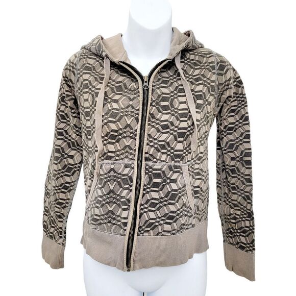 Y2K Elwood Grey Funny Pattern Hoodie Jacket Size: XS - Picture 1 of 8